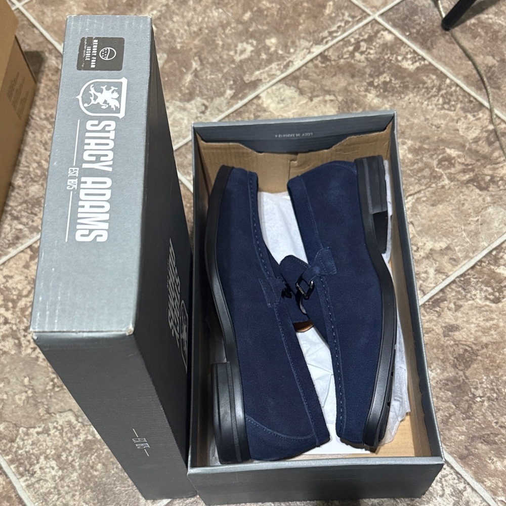Stacy Adams Men's Dark Blue Loafers